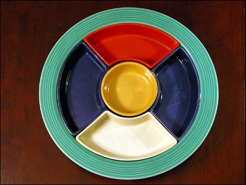 Vintage Fiestaware relish tray