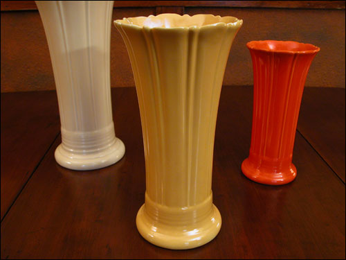 Vintage Fiestaware 10 inch art pottery flower vase