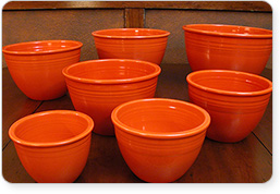 Fiesta Nesting Bowls Full Set Fiestaware Vintage Bowl Set in Original Colors 