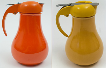 vintage fiestaware syrup pitchers short versus long handles