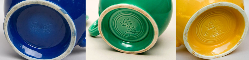 vintage fiestaware bottom markings for identification 